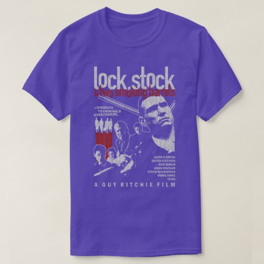ロックストックと2つの喫煙バレルSnatchガイリッツ Tシャツ (デザイン正面)