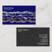 ロックストラタ – 深いネイビー 名刺 (正面/裏面)