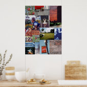ロックスベリーMAフォトコラージュ壁 ポスター (キッチン)