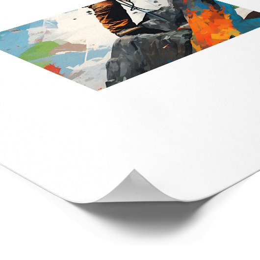 ロックスポーツ登山ウォールクライマーポス絵を描ター ポスター (角)