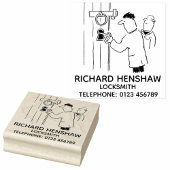 ロックスミスが教会の扉の鍵を開ける ラバースタンプ