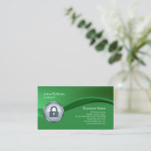 ロックスミスの名刺の南京錠アイコン 名刺 (スタンド正面)