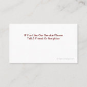 ロックスミスの名刺 名刺 (裏面)