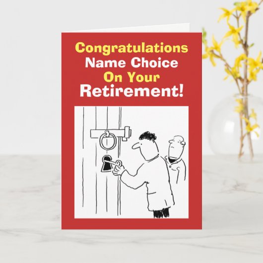 ロックスミスの退職 カード (黄色い花)