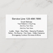 ロックスミスプロフェッショナル名刺テンプレート 名刺 (裏面)