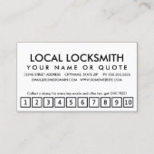 ロックスミスロイヤリティパンチカード ロイヤリティカード (裏面)