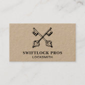 ロックスミスロックフィッター鍵ヴィンテージクラフト 名刺 (正面)