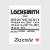 ロックスミス名詞認定ロックリペアラー技術者 シール (シート)