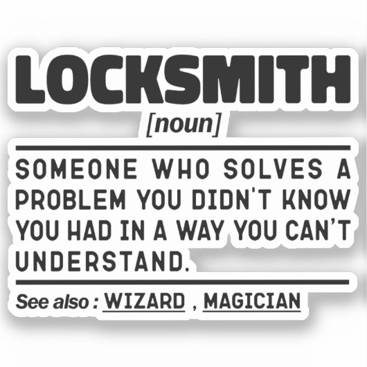 ロックスミス名詞認定ロックリペアラー技術者 シール (正面)