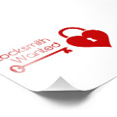 ロックスミス指名手配のバレンタインデーハート錠 フォトプリント            (角)