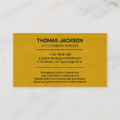 ロックスミス・サービス 名刺 (裏面)