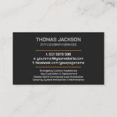 ロックスミス・サービス 名刺 (裏面)