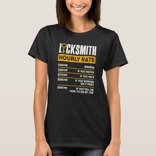 ロックスミスLockpicking Locksmith時給プリミ Tシャツ (正面)