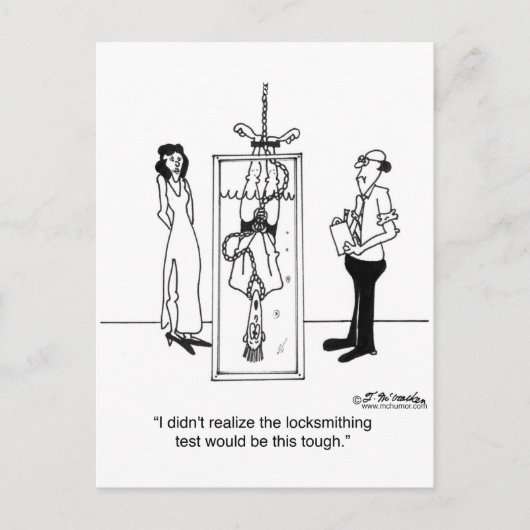 ロックスミッキングテストは難しい ポストカード (正面)