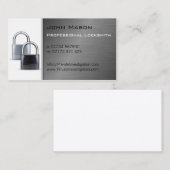 ロックスモダンミス・ビジネス・カード、スチール・パドロック 名刺 (正面/裏面)