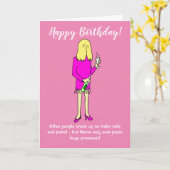 ロックダウンおもしろい女性パニックプロセ買コ誕生日 カード (黄色い花)