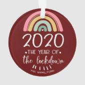 ロックダウンの年 2020 かわいいクリスマス オーナメント (裏面)