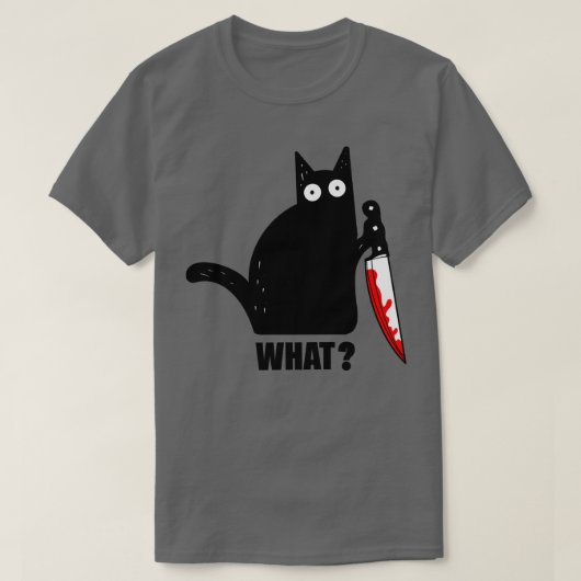 ロックダウン不気味キャットピン Tシャツ (デザイン正面)