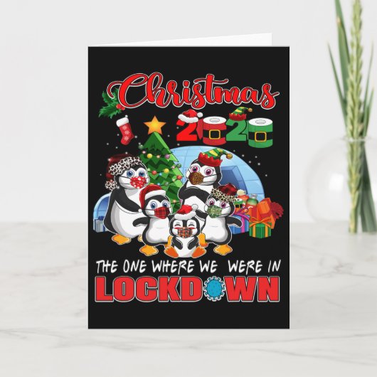 ロックダウン中のクリスマス Pengui カード (正面)