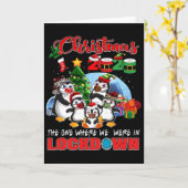 ロックダウン中のクリスマス Pengui カード (黄色い花)