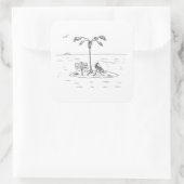 ロックダウン強制の大きな四角いステッカー スクエアシール (バッグ)