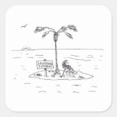 ロックダウン強制ラージスクエアステッカー スクエアシール (正面)