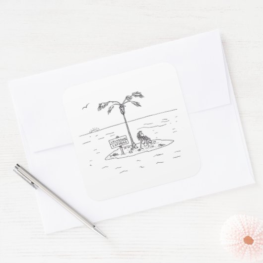 ロックダウン強制ラージスクエアステッカー スクエアシール (封筒)