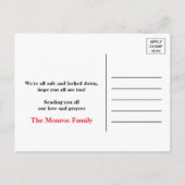 ロックダウン&ステイ安全はがき インビテーションポストカード (裏面)