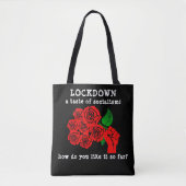 ロックダウン（黒）トート トートバッグ (正面)