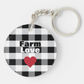 ロックチェーン白黒付きルースター キーホルダー (裏面)