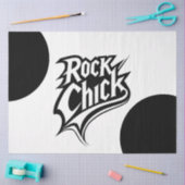 ロックチックはっきりした – 白黒タイポグラフィ 薄葉紙 (クラフト)