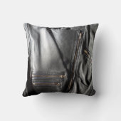 ロックチックブラックバイクもしくは自転車に乗る人ジャケット写真 クッション (裏面)