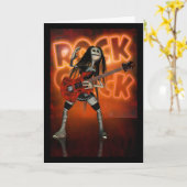 ロックチヨ誕生日カードムーニーズラグドールロッカー カード (黄色い花)