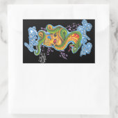 ロックティズアパレル&タトゥートニースカル&スネーク 長方形シール (バッグ)