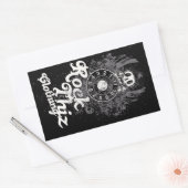 ロックティズ服のシールスカル&ナンバーズ#2 長方形シール (封筒)