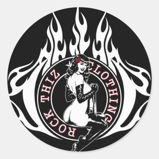 ロックティズ服のシール ラウンドシール (正面)