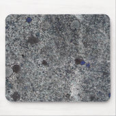 ロックテクスチャグレー花崗岩と青い詳細 マウスパッド (正面)