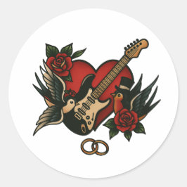 ロックテーマ結婚の静止 – ステッカー