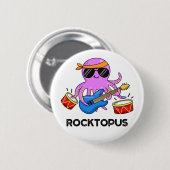 ロックトポおもしろいスのロックバンドタコプリン 缶バッジ (正面&裏面)