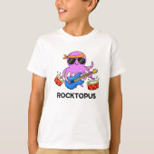 ロックトポおもしろいスのロックバンドタコプリン Tシャツ (正面)