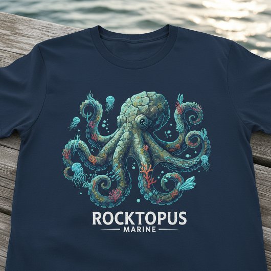 ロックトーパス Tシャツ、海洋生物タコと音楽Tシャツ Tシャツ