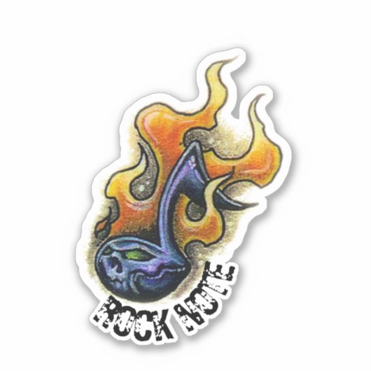 ロックノートの描画 シール (正面)