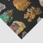 ロックハウンドの岩と鉱物の写真パターン 薄葉紙 (詳細)