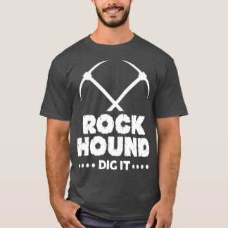 ロックハウンドディグit地質学者ロックンリングデザイン3 tシャツ