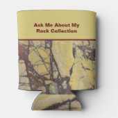 ロックハウンドユーモア黄赤石地質学ミネラル 缶クーラー (裏面)