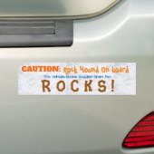 ロックハウンド注意 バンパーステッカー (車上)