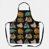 ロックハウンド鉱物自然写真パターン エプロン (正面)