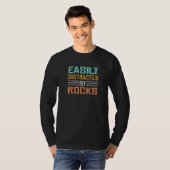 ロックハンティング+ジオード狩りのための隕石採集 Tシャツ (正面フル)