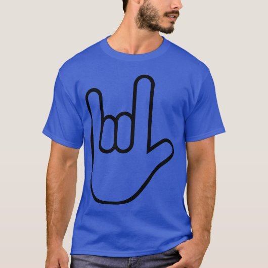 ロックハンドアイコン Tシャツ (正面)