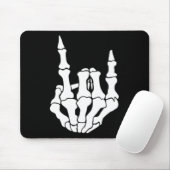 ロックハンドスケルトンヴィンテージロッカーサインハロウィーンP マウスパッド (マウス)